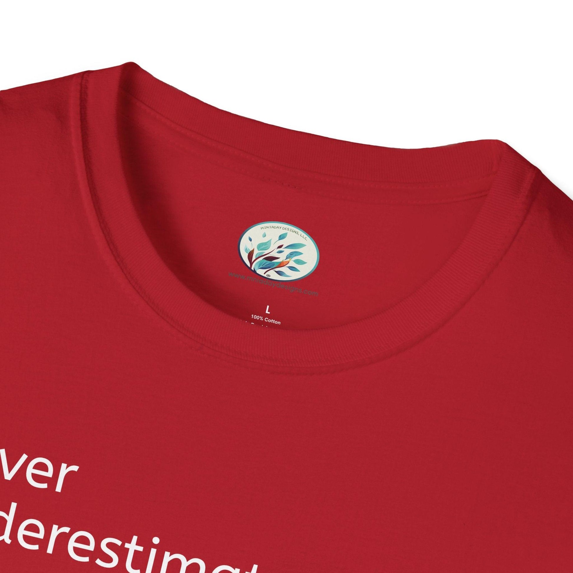 Never Understimate a Westie Unisex Softstyle T-Shirt - Miniaday Designs, LLC.