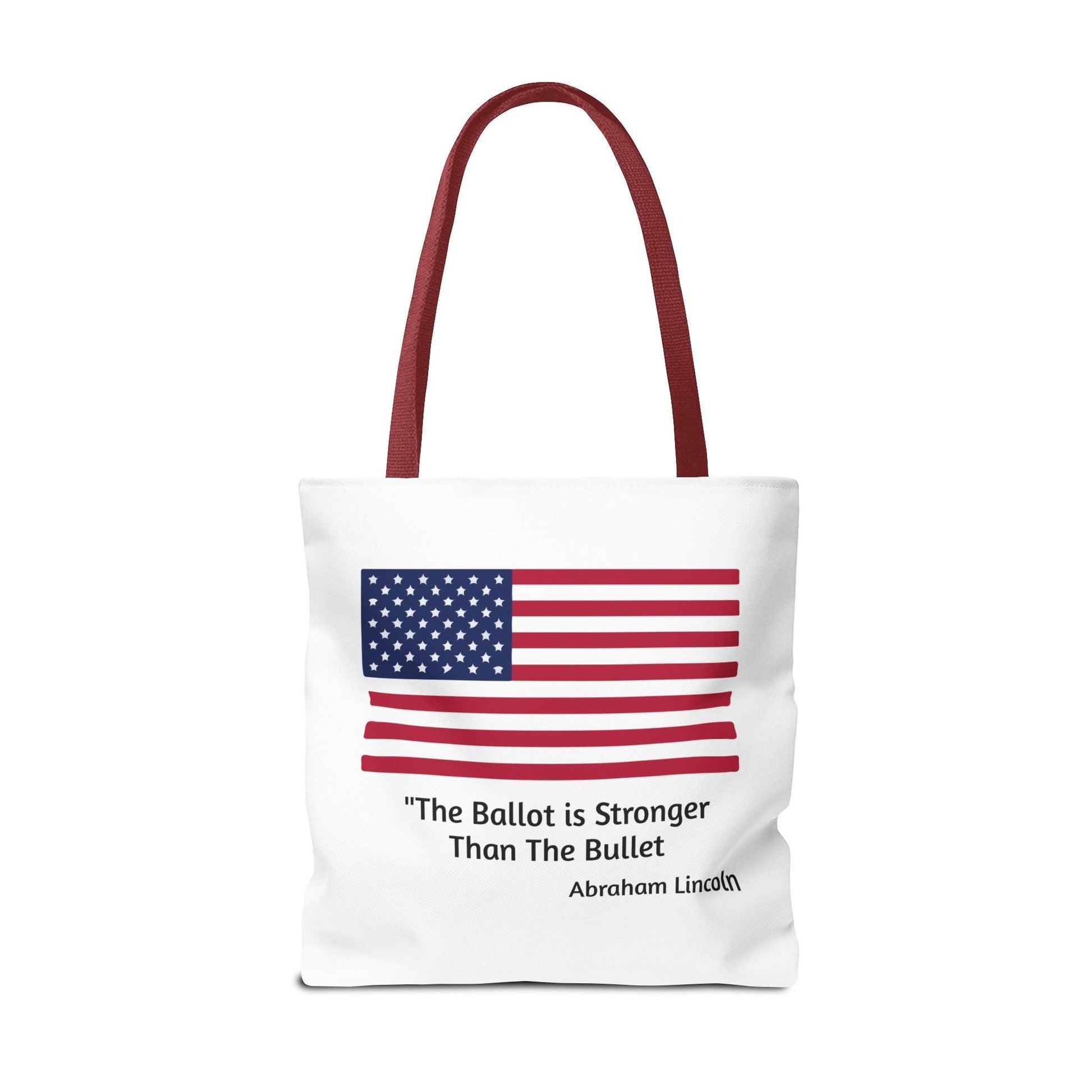 The Ballot is Stronger Than The Bullet Tote Bag (AOP) - Miniaday Designs, LLC.