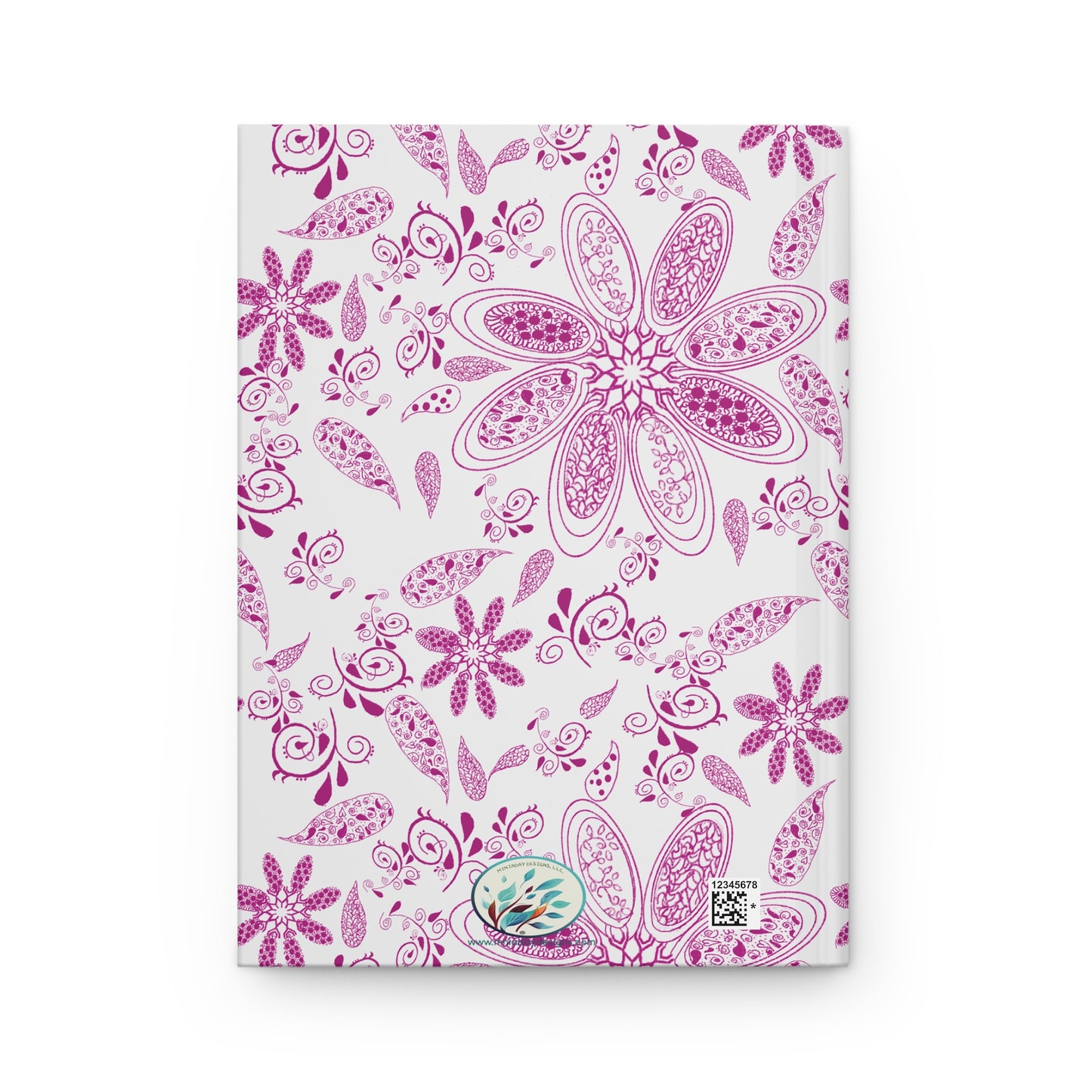 Magenta Paisley Hardcover Journal Matte
