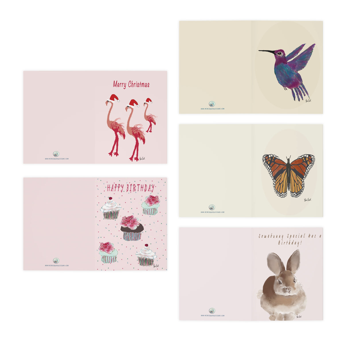Artist-Designed Greeting Cards – Set of 5 | Miniaday Designs