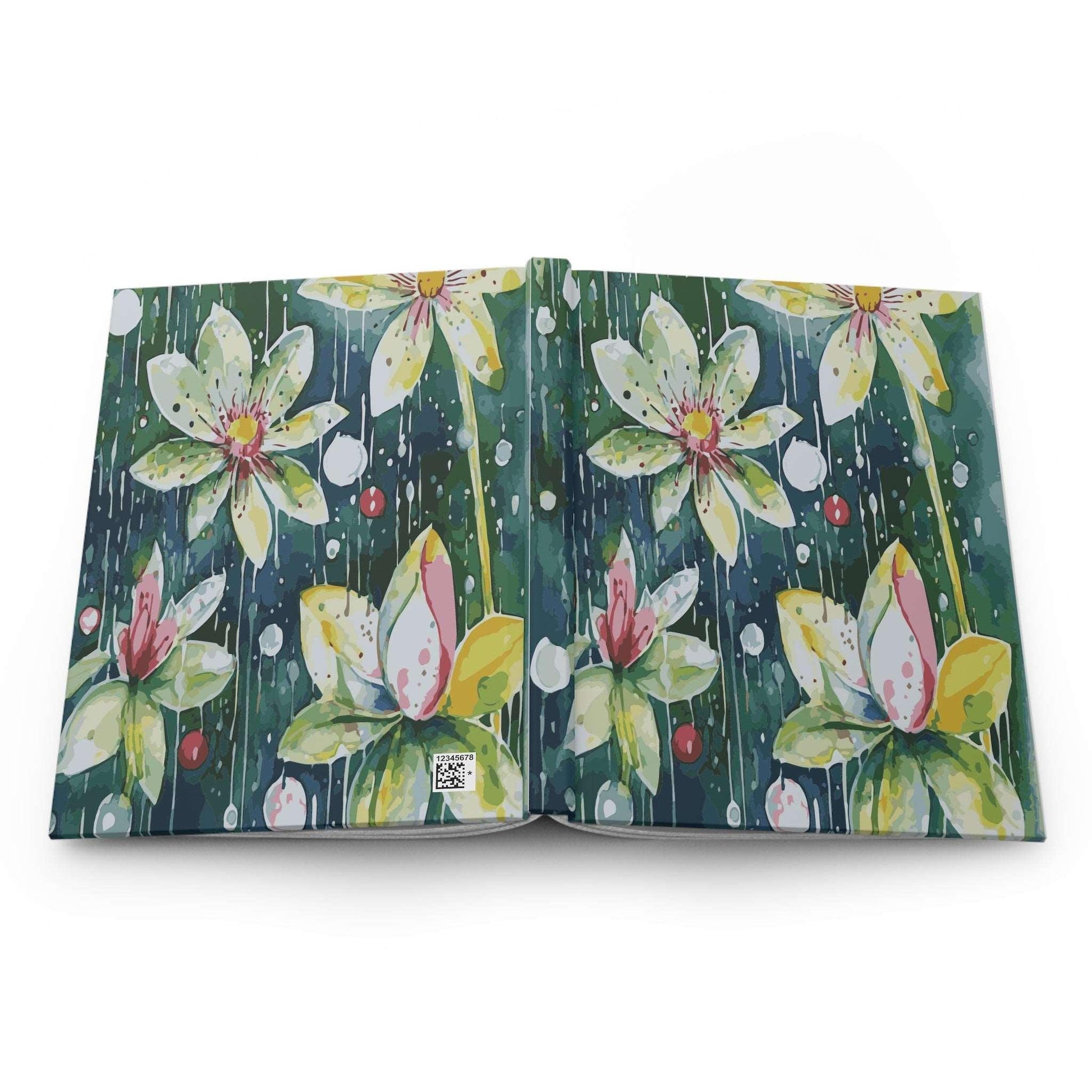 FREE SHIPPING Rain-kissed Lotus Whimsy Collection by Miniaday Designs, LLC. Hardcover Journal Matte - Miniaday Designs, LLC.