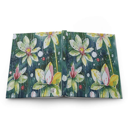 FREE SHIPPING Rain-kissed Lotus Whimsy Collection by Miniaday Designs, LLC. Hardcover Journal Matte - Miniaday Designs, LLC.
