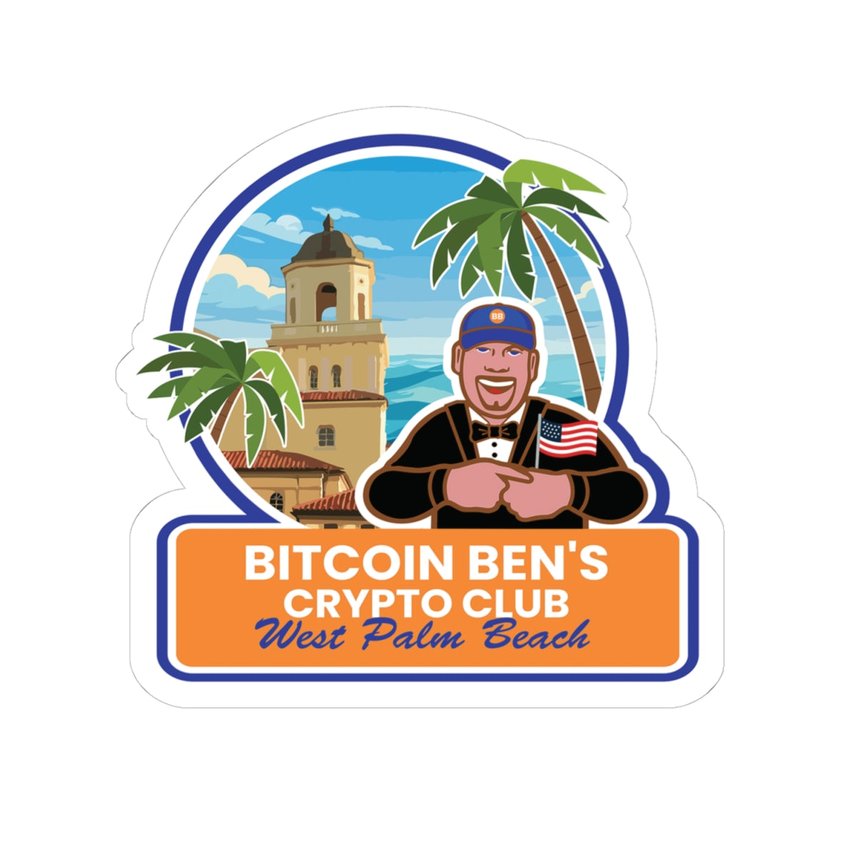 BBCC West Palm Beach Club Kiss-Cut Stickers