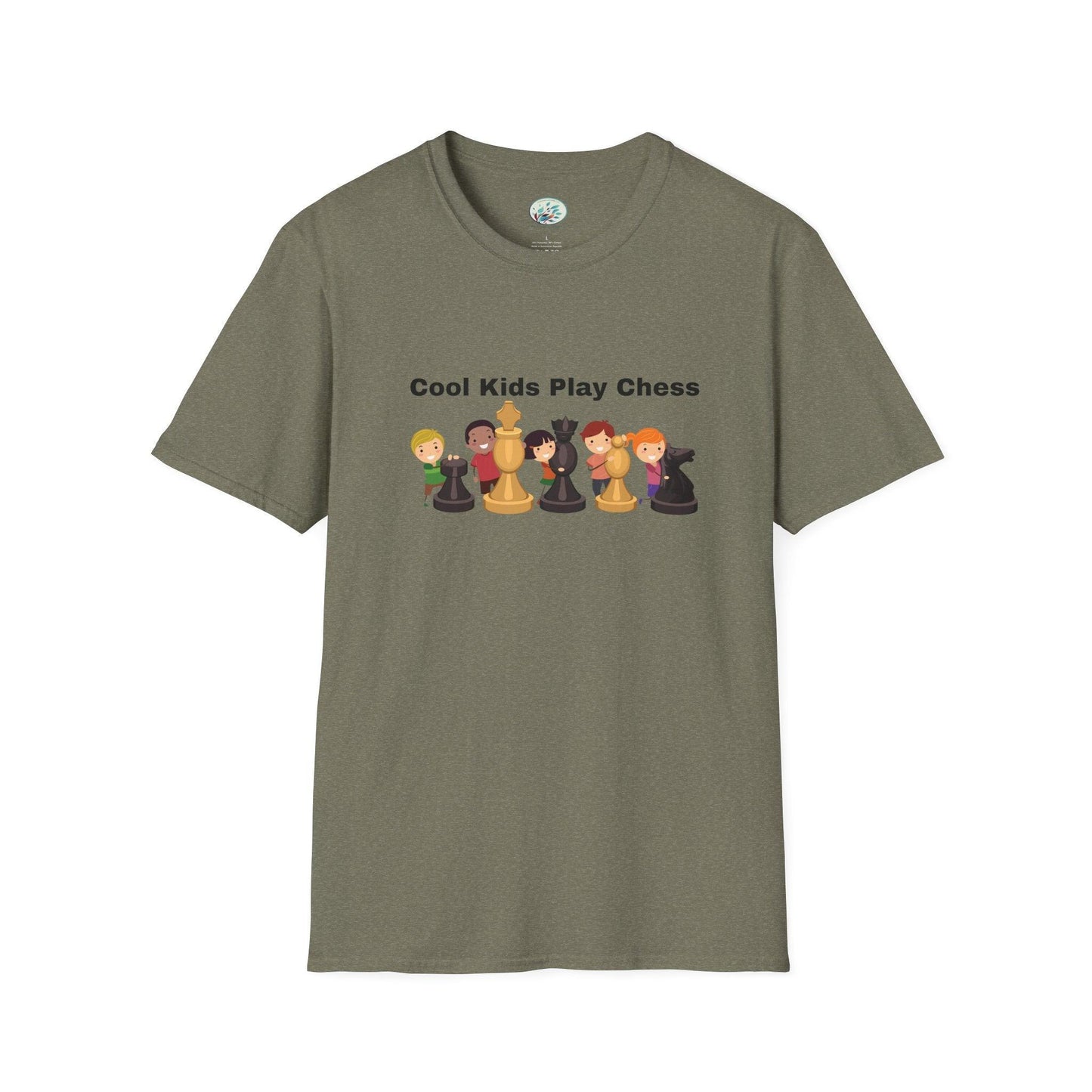 Cool Kids Play Chess Unisex Softstyle T-Shirt Men's Size - Miniaday Designs, LLC.