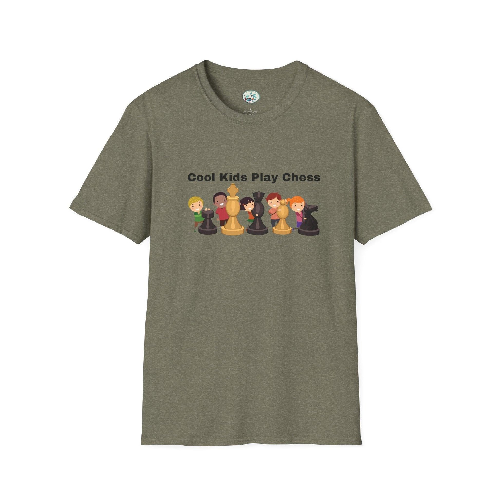 Cool Kids Play Chess Unisex Softstyle T-Shirt Men's Size - Miniaday Designs, LLC.