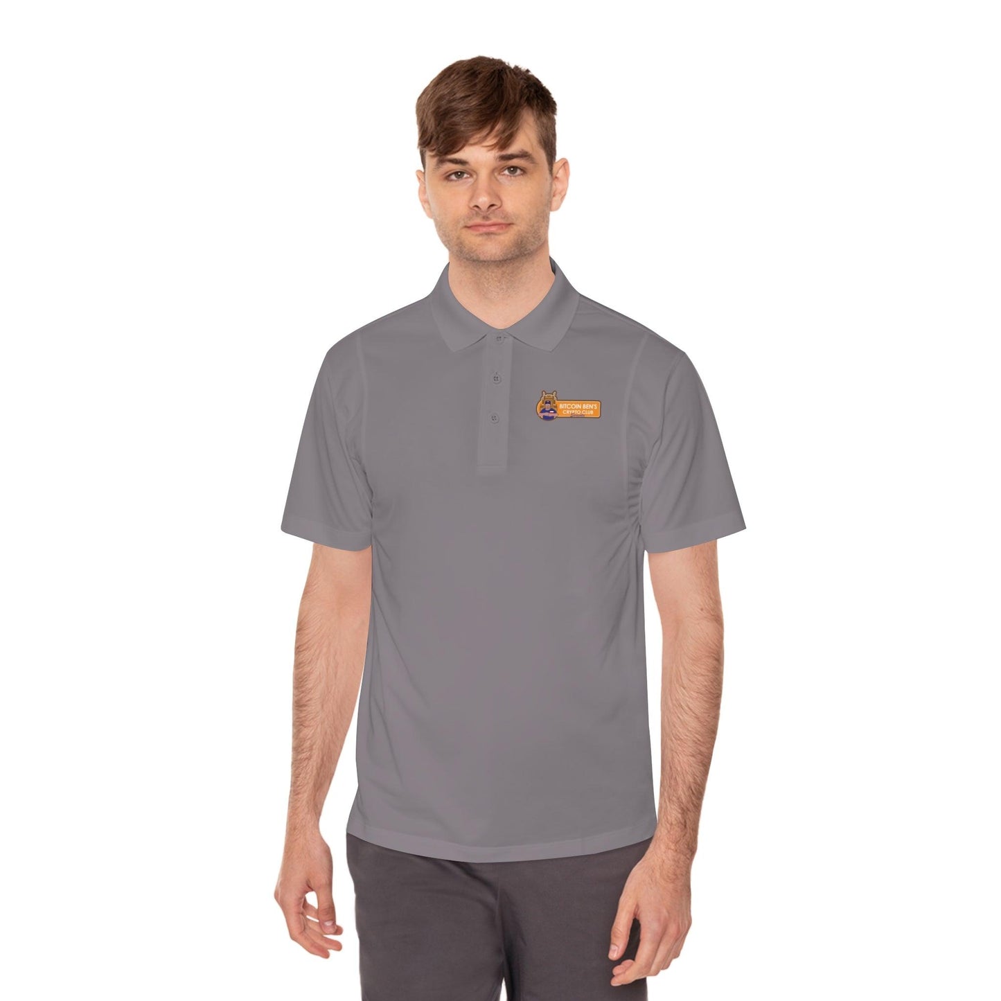 Bitcoin Ben Sarasota Sport Tek TK 650 Men's Sport Polo Shirt - Miniaday Designs, LLC.