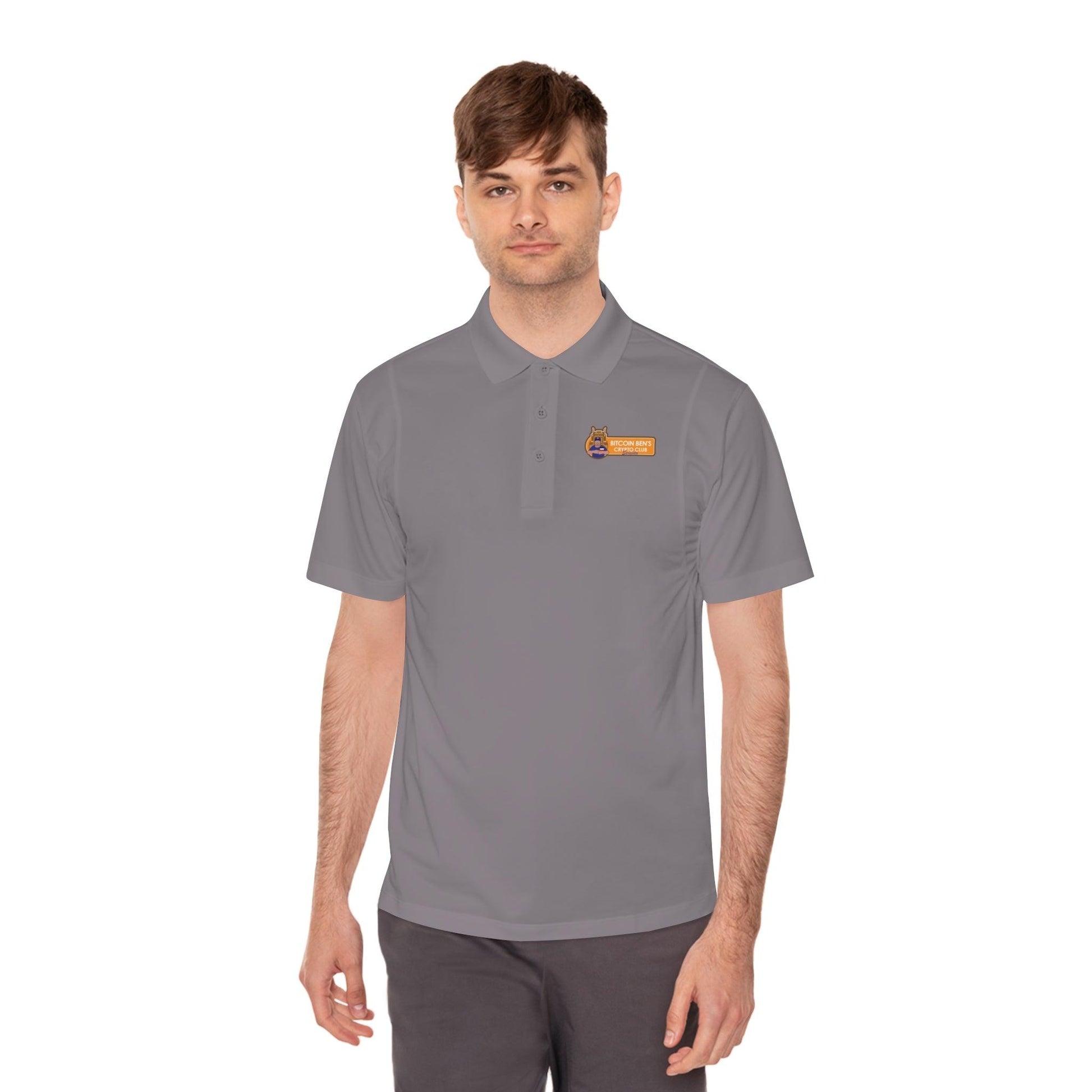 Bitcoin Ben Sarasota Sport Tek TK 650 Men's Sport Polo Shirt - Miniaday Designs, LLC.