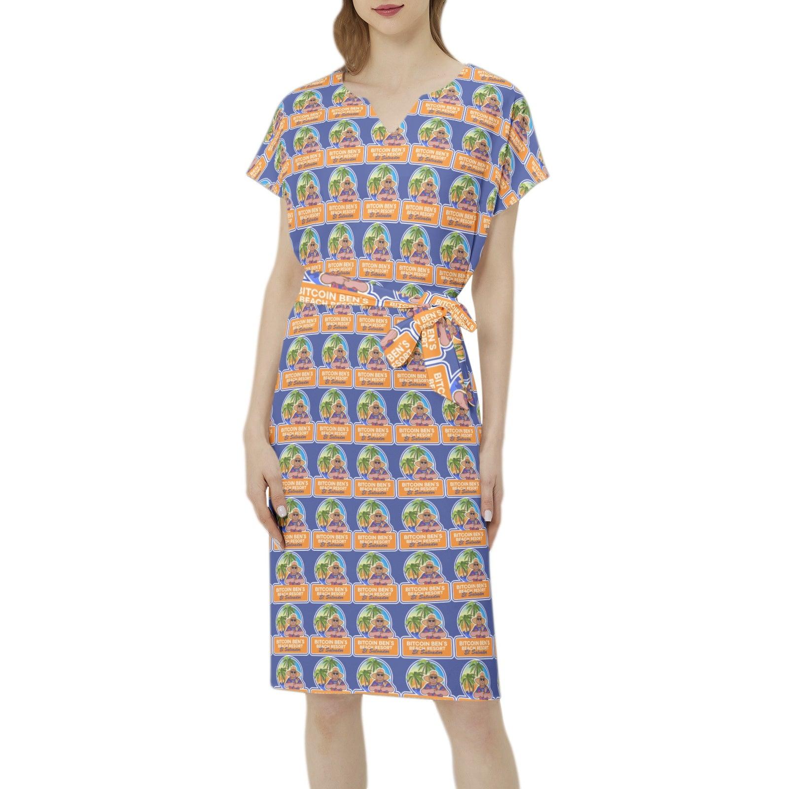 BBCC El Salvador Women's Dress with Belt - Miniaday Designs, LLC.