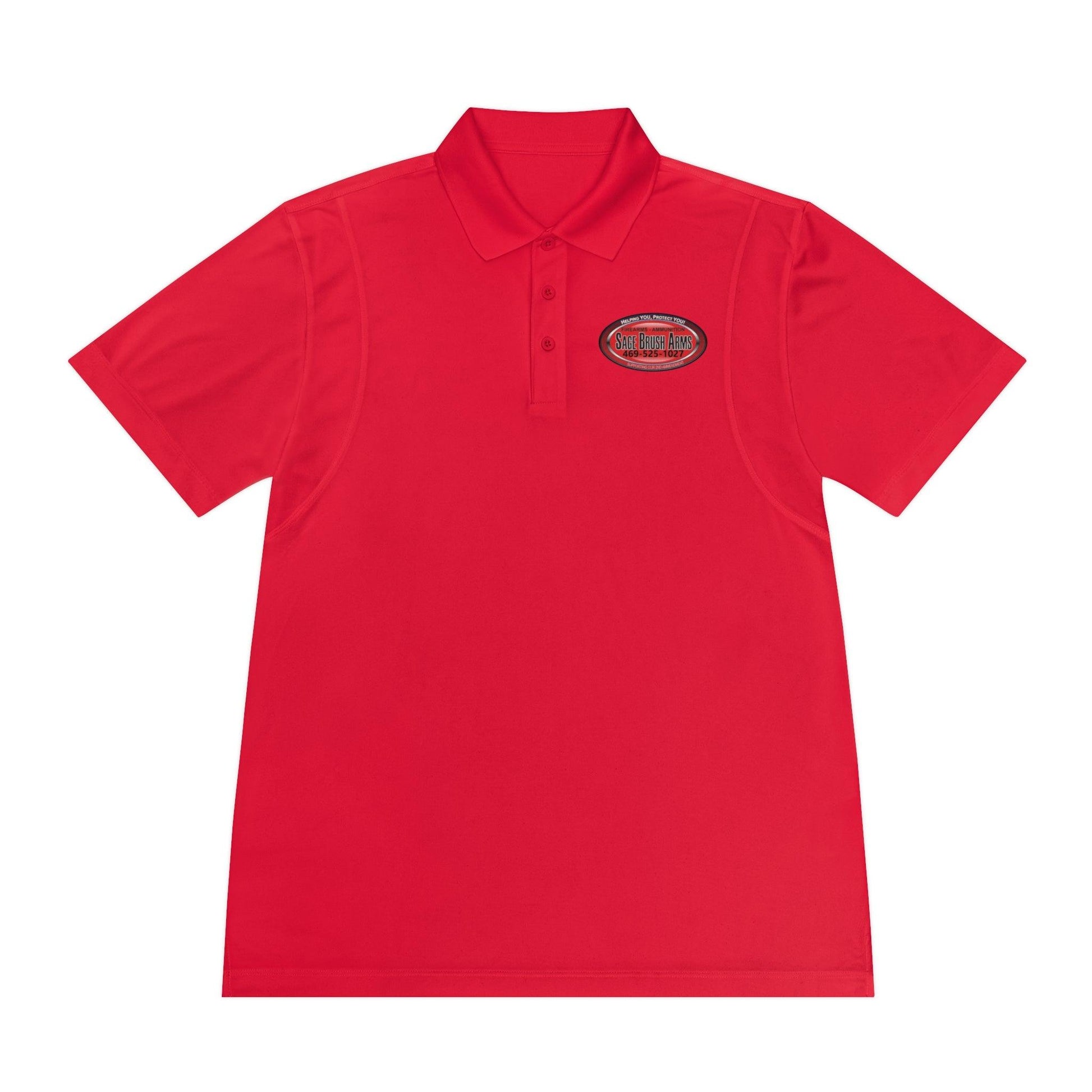 Sage Brush Arms Logo Men's Sport Polo Shirt - Miniaday Designs, LLC.