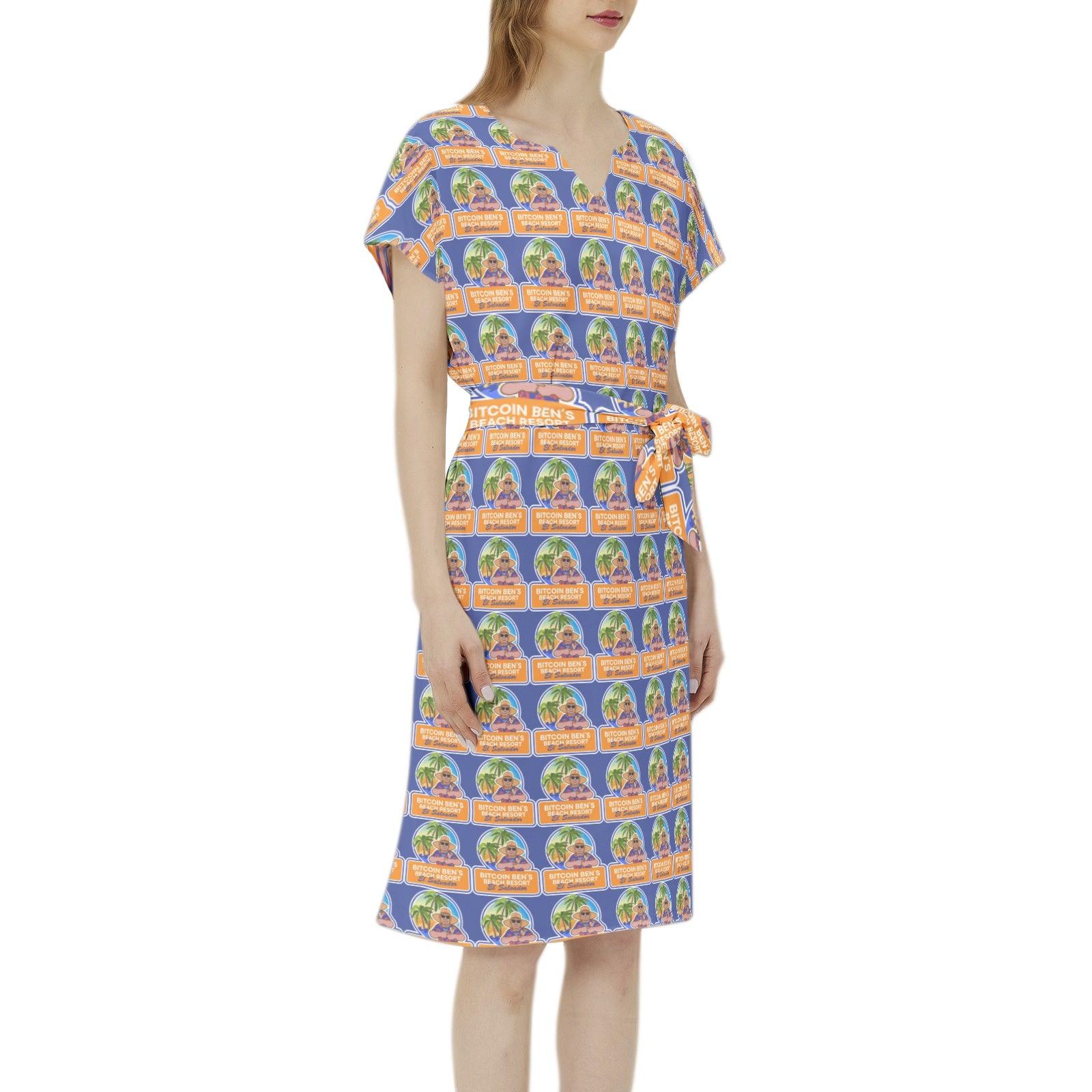 BBCC El Salvador Women's Dress with Belt - Miniaday Designs, LLC.