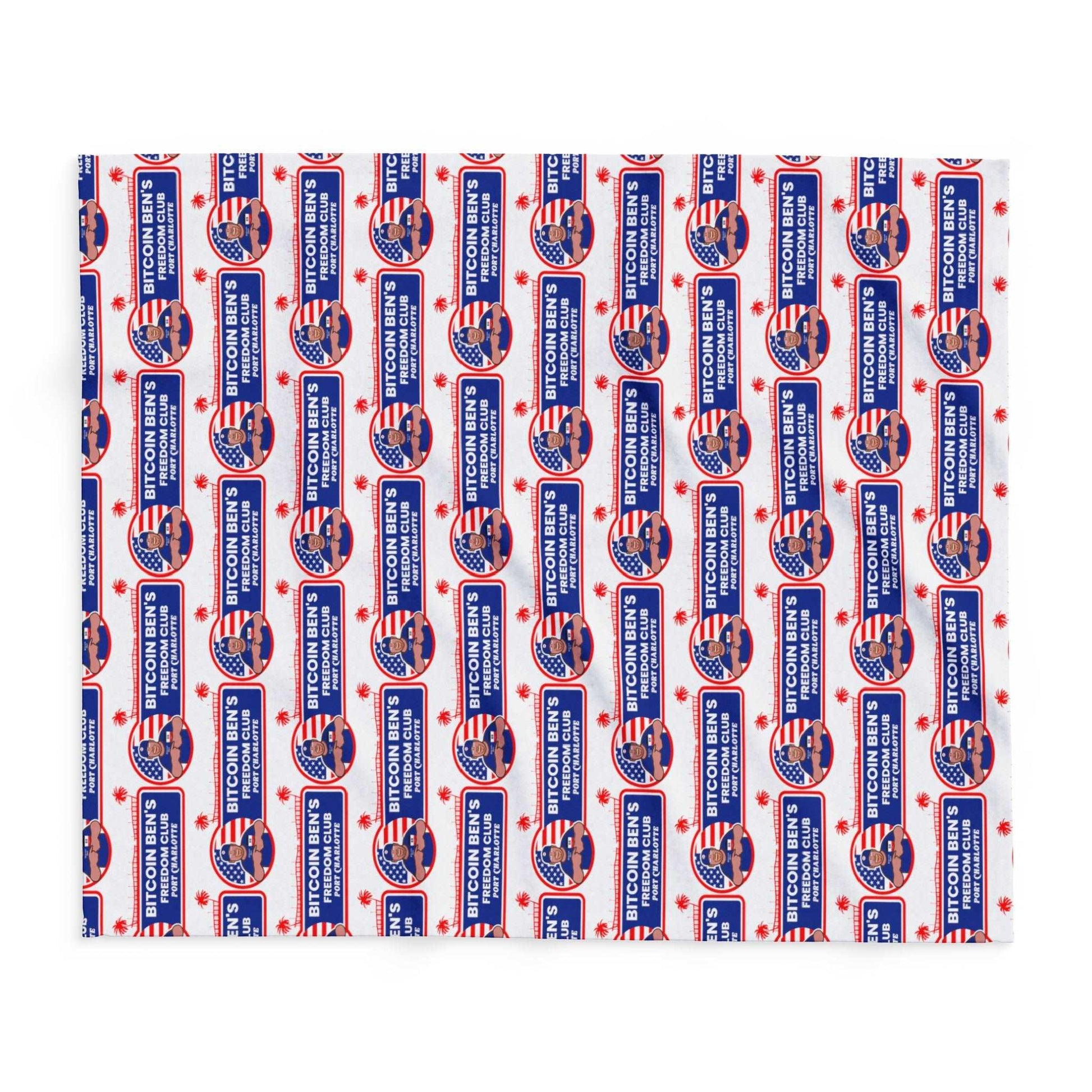 Bitcoin Ben Freedom Club Arctic Fleece Blanket - Miniaday Designs, LLC.