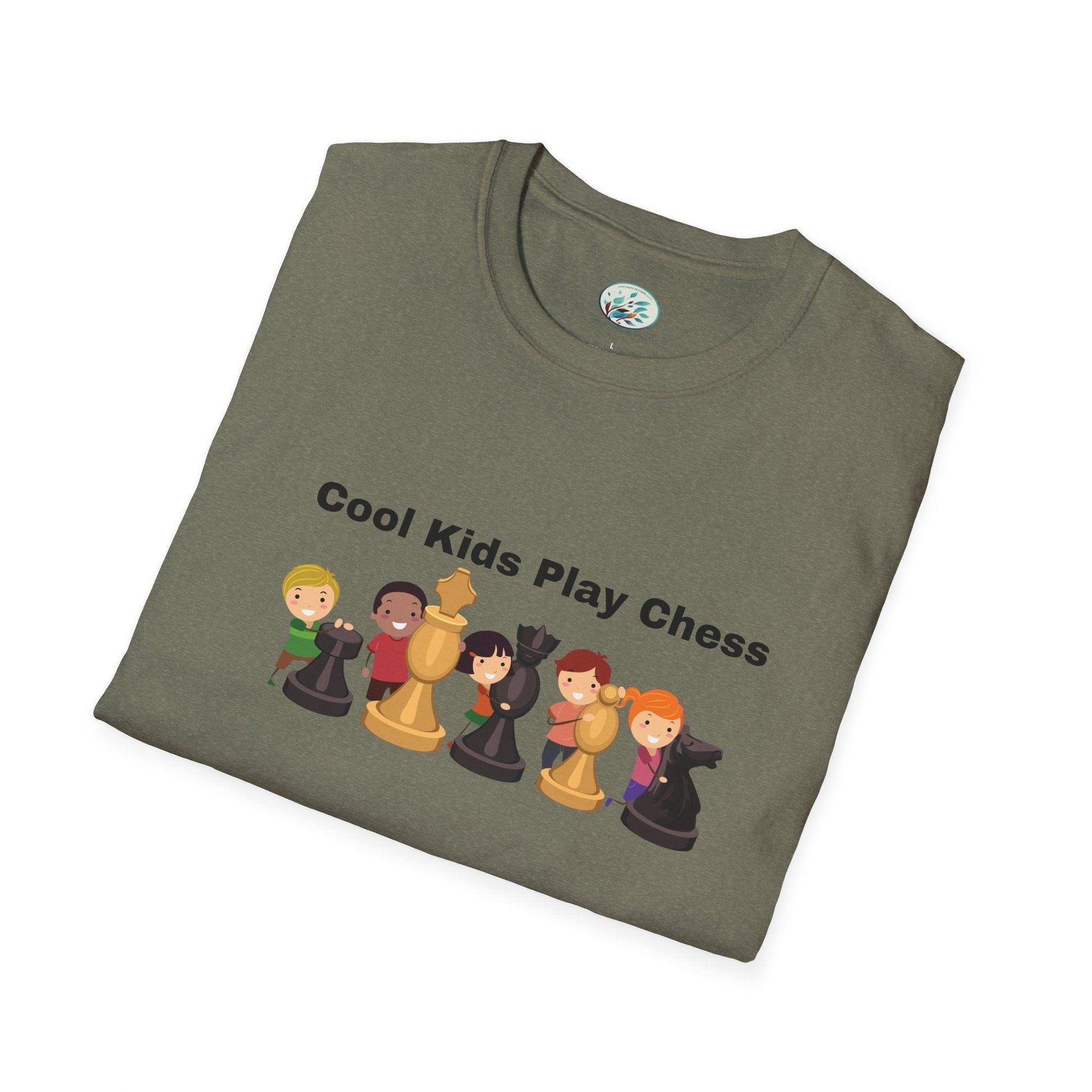Cool Kids Play Chess Unisex Softstyle T-Shirt Men's Size - Miniaday Designs, LLC.
