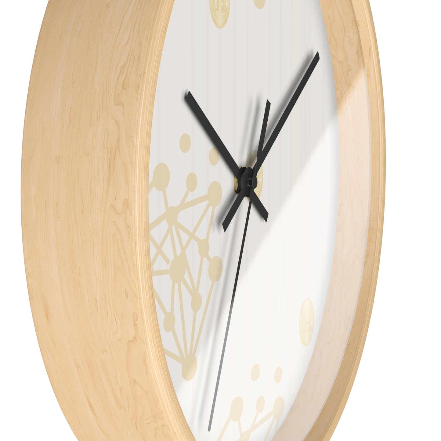 Gold Cryprto and Bitcon Wall Clock