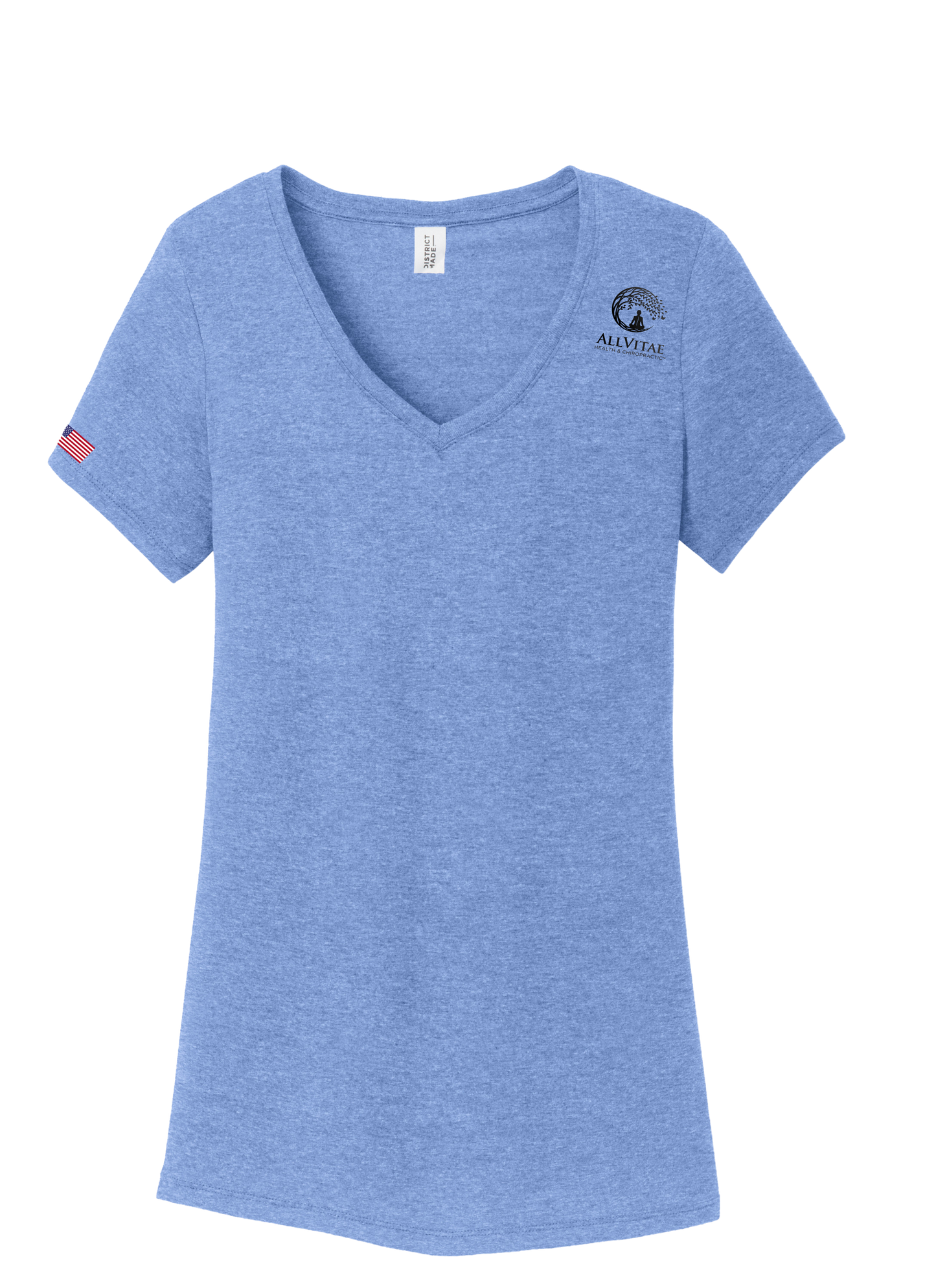 Allvitae V Neck Shorter V Neck T Shirt