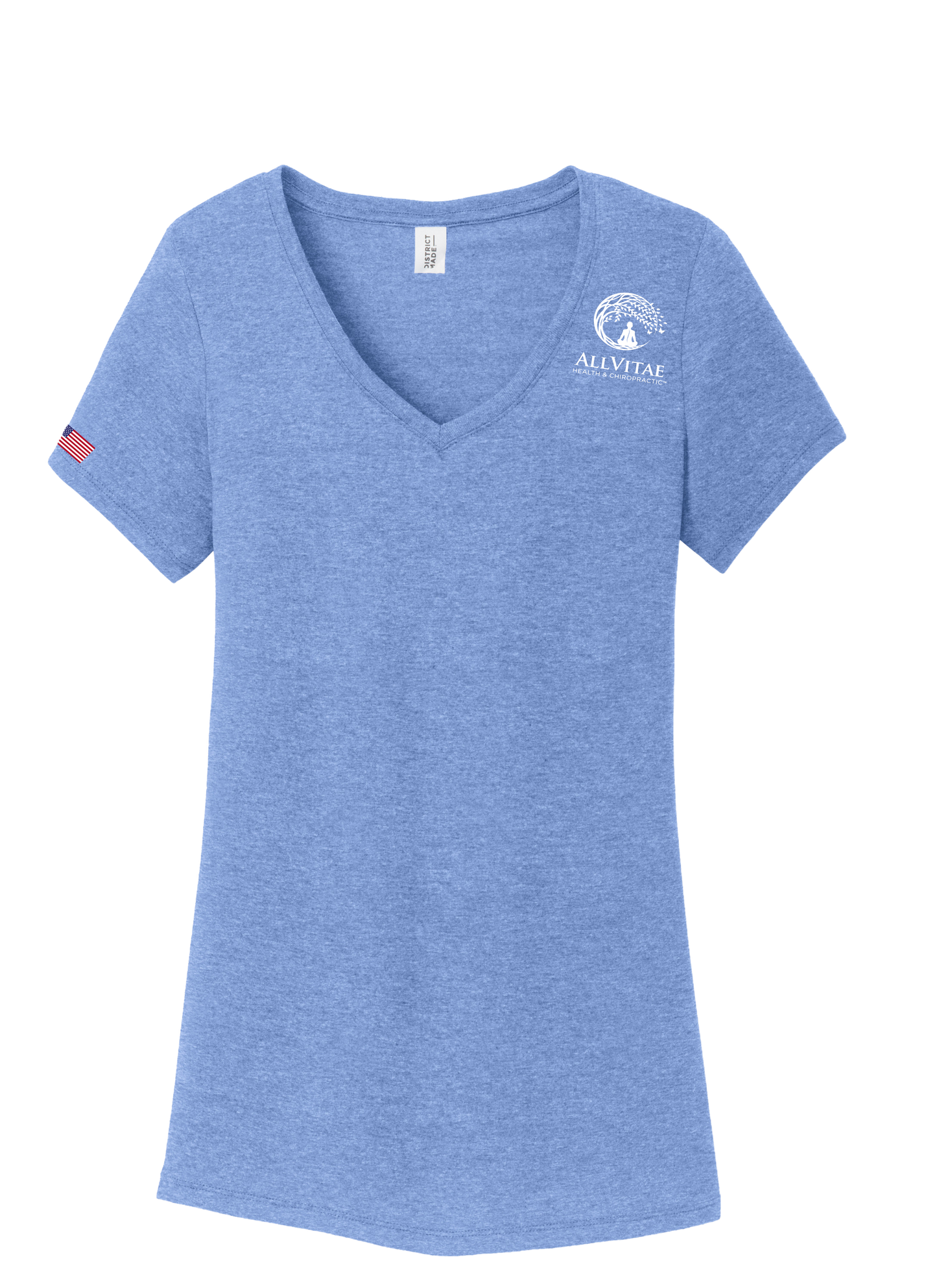 Allvitae V Neck Shorter V Neck T Shirt