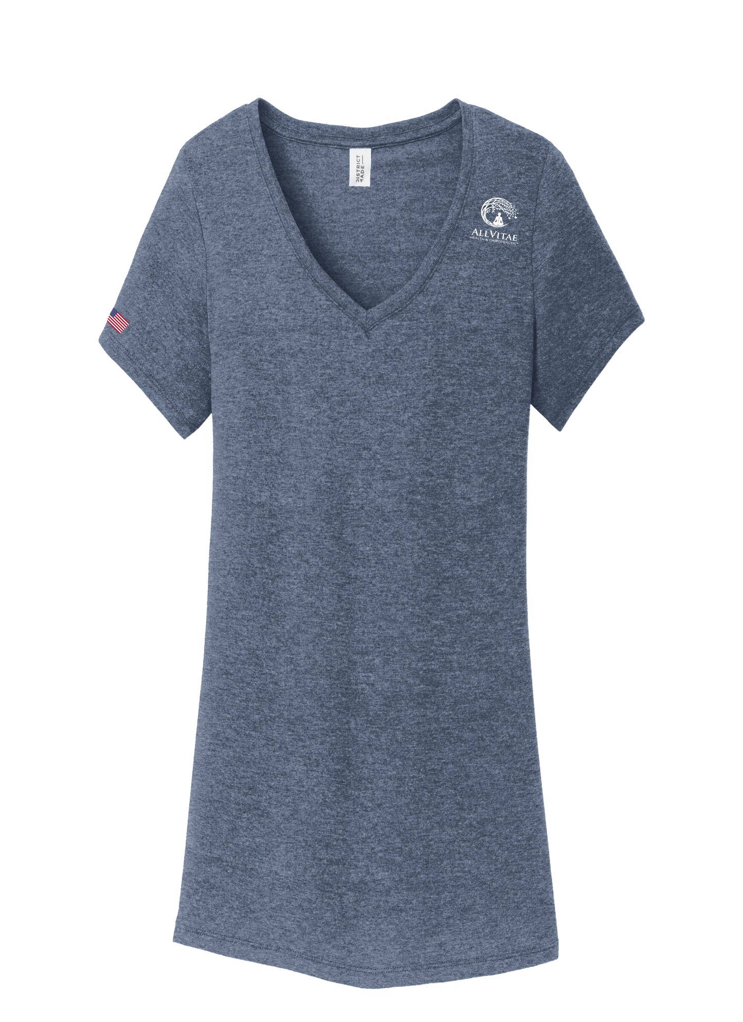 Allvitae V Neck Shorter V Neck T Shirt