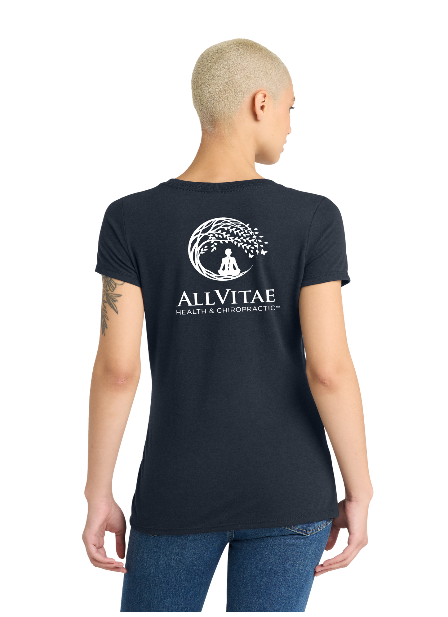 Allvitae V Neck Shorter V Neck T Shirt