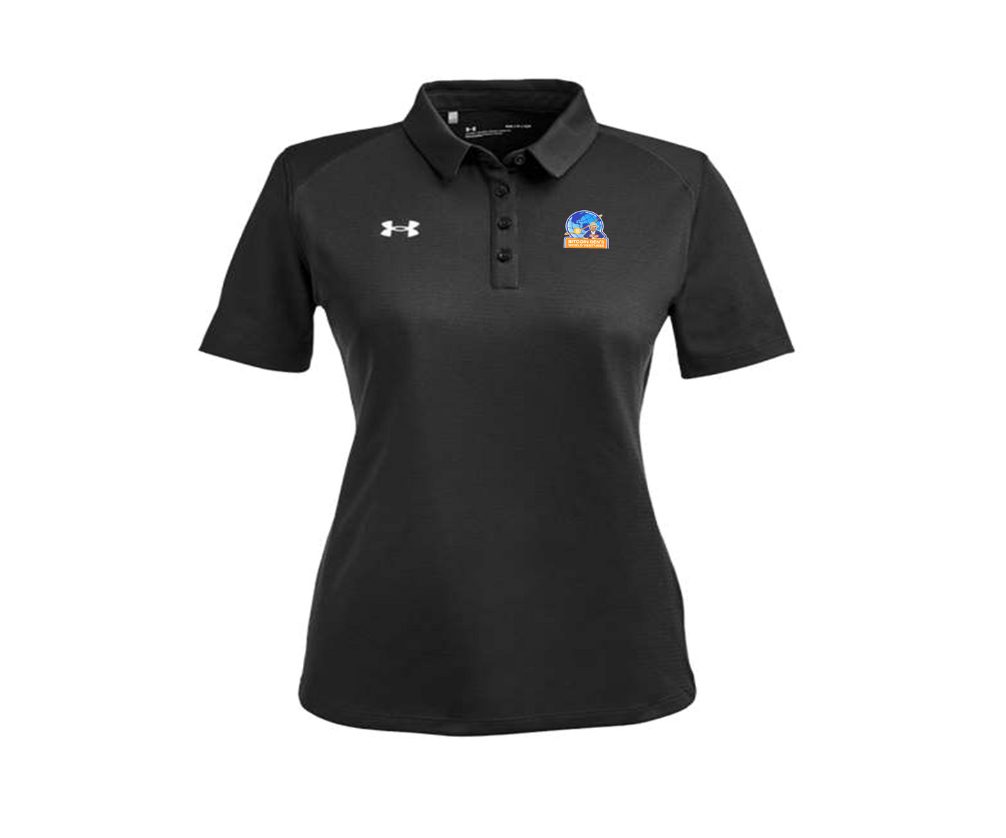 Womens Bitcoinben.io Vertical Logo Under Armour 1370431 Polo Shirt