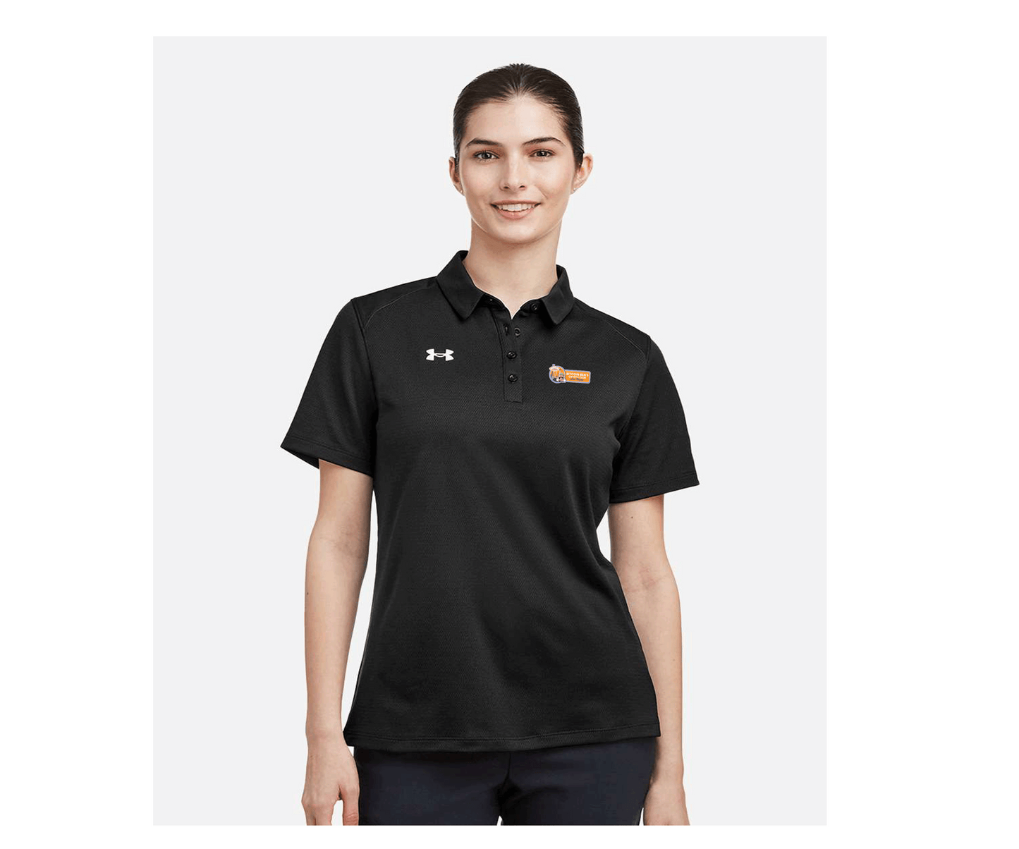 Womens Bitcoin Ben Crypto Club Las Vegas  Horizontal Logo Under Armour 1370431 Polo Shirt