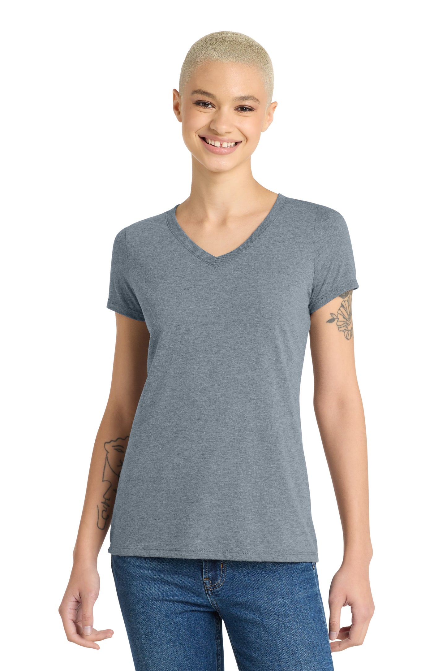 Allvitae V Neck Shorter V Neck T Shirt