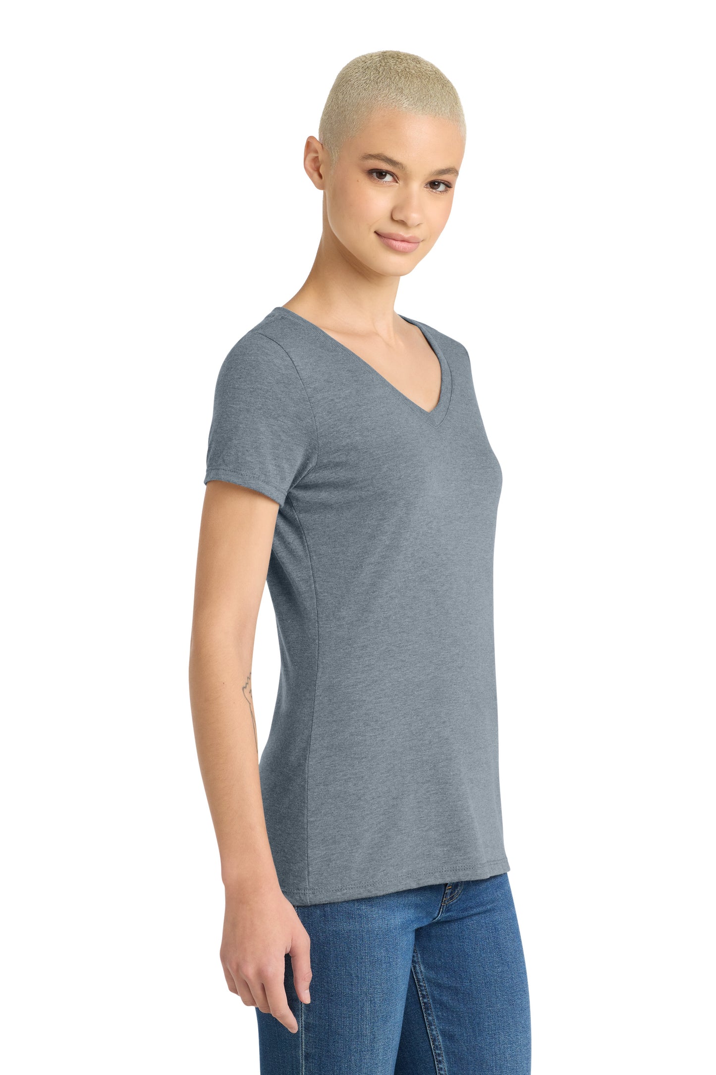 Allvitae V Neck Shorter V Neck T Shirt