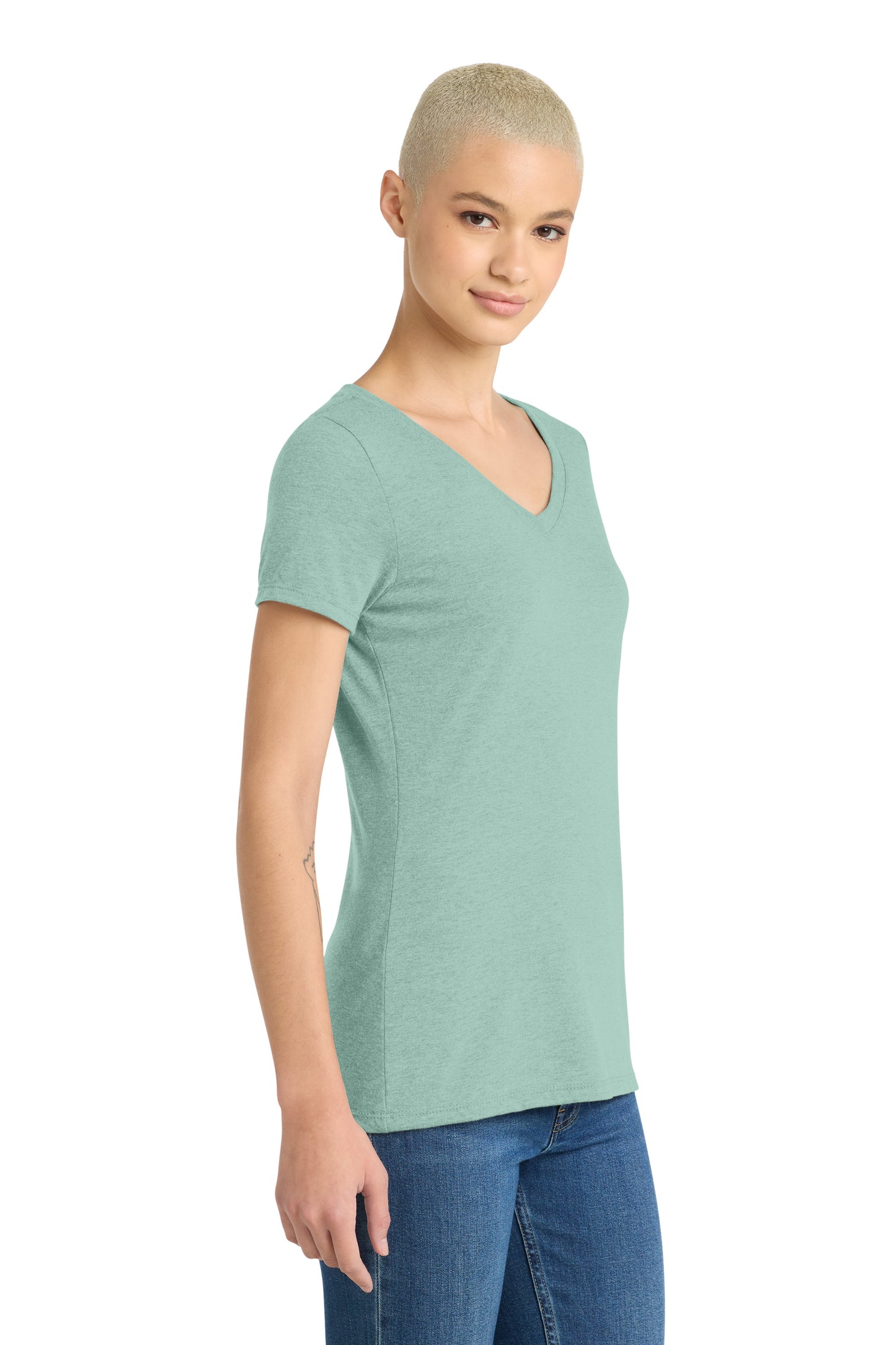 Allvitae V Neck Shorter V Neck T Shirt
