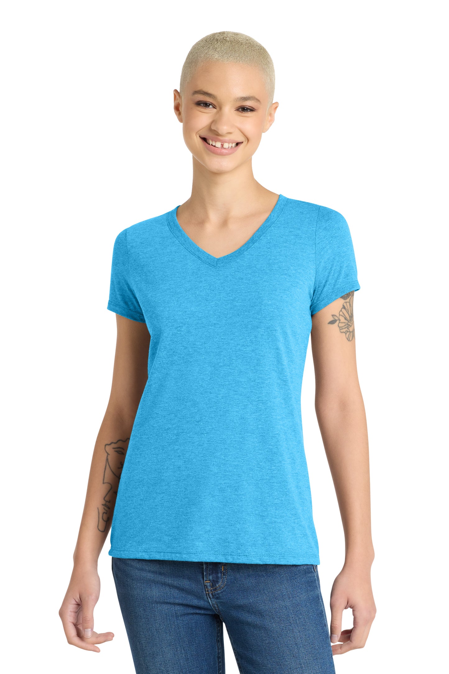 Allvitae V Neck Shorter V Neck T Shirt