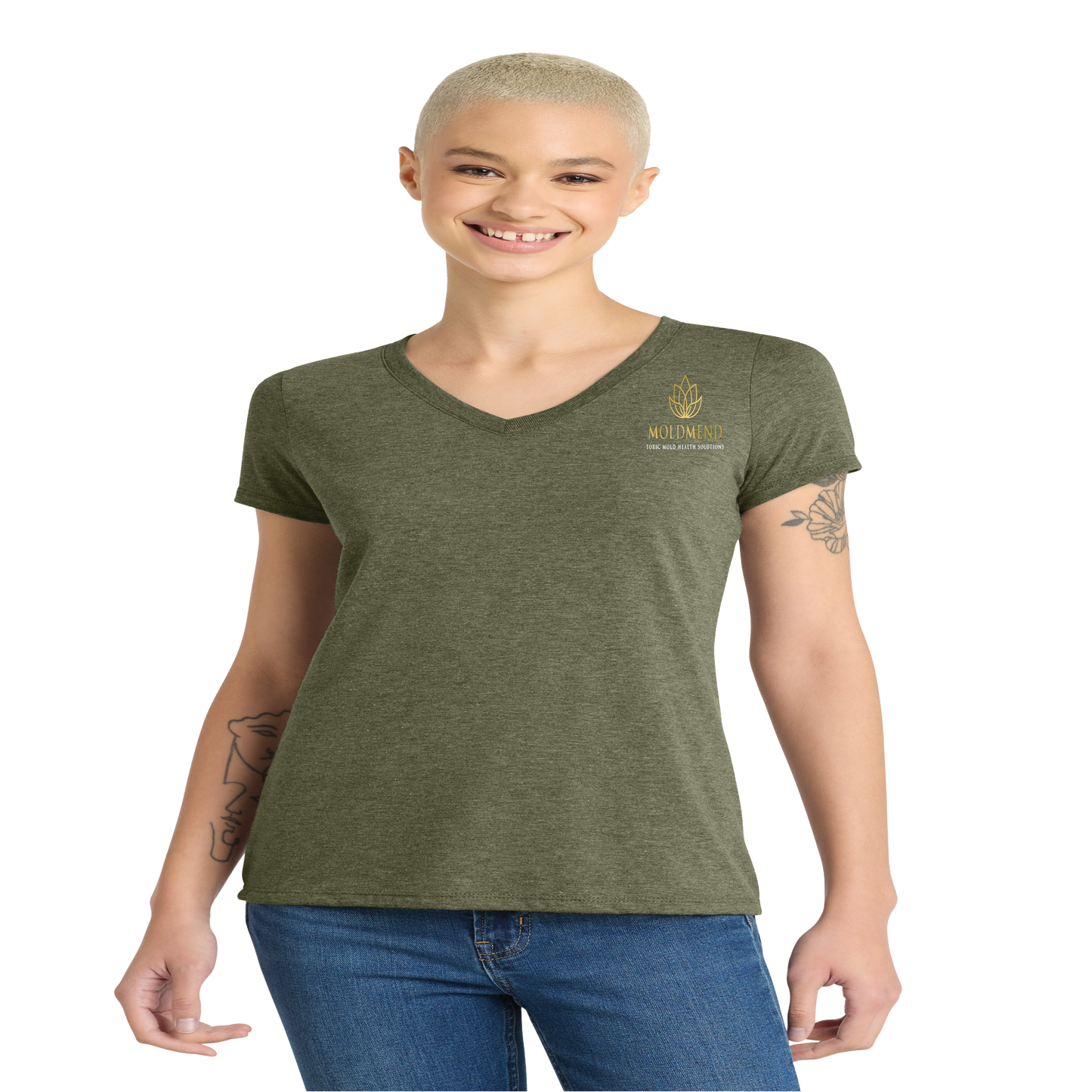 MoldMend DT1350L Women's V Neck Tshirts