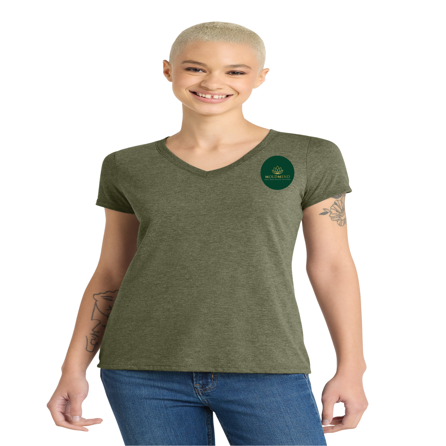 MoldMend DT1350L Women's V Neck Tshirts