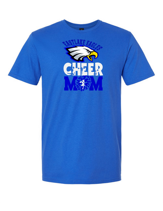 ELHS TShirt Cheer Mom with Silhouette Cheerleader and Megaphone
