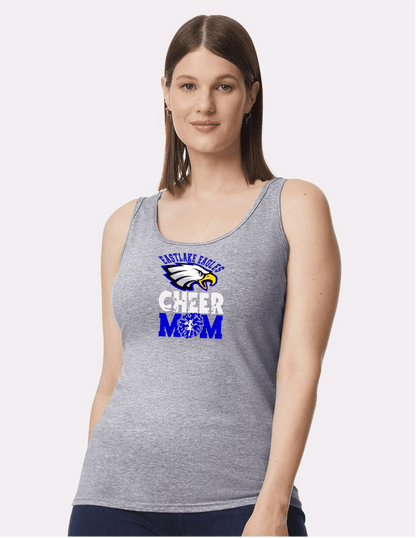 ELHS LADIES Tank Top Cheer MOM with Silhouete