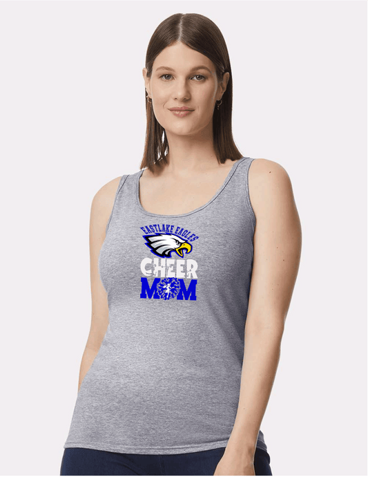ELHS LADIES Tank Top Cheer MOM with Silhouete