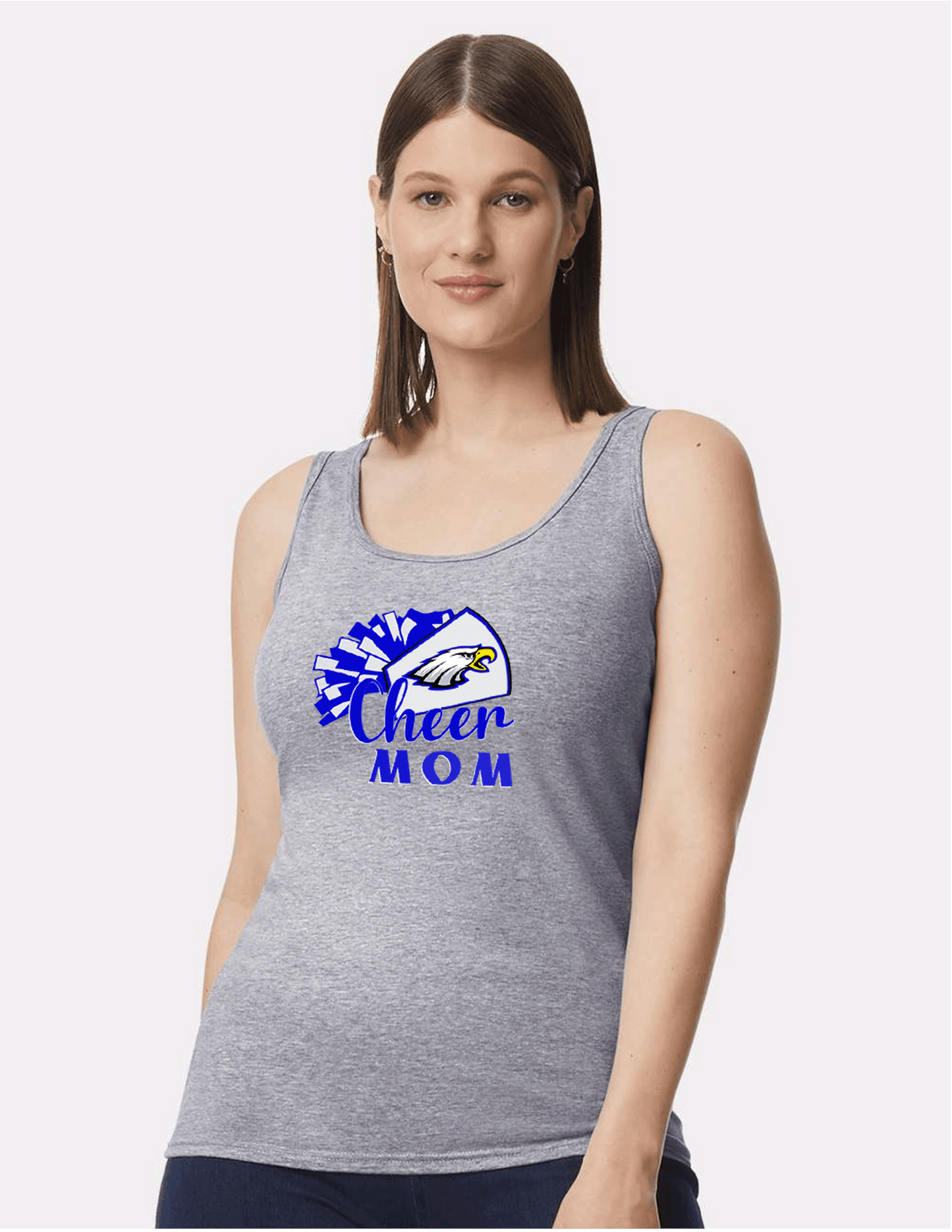 ELHS LADIES Tank Top Cheer MOM with Megaphone