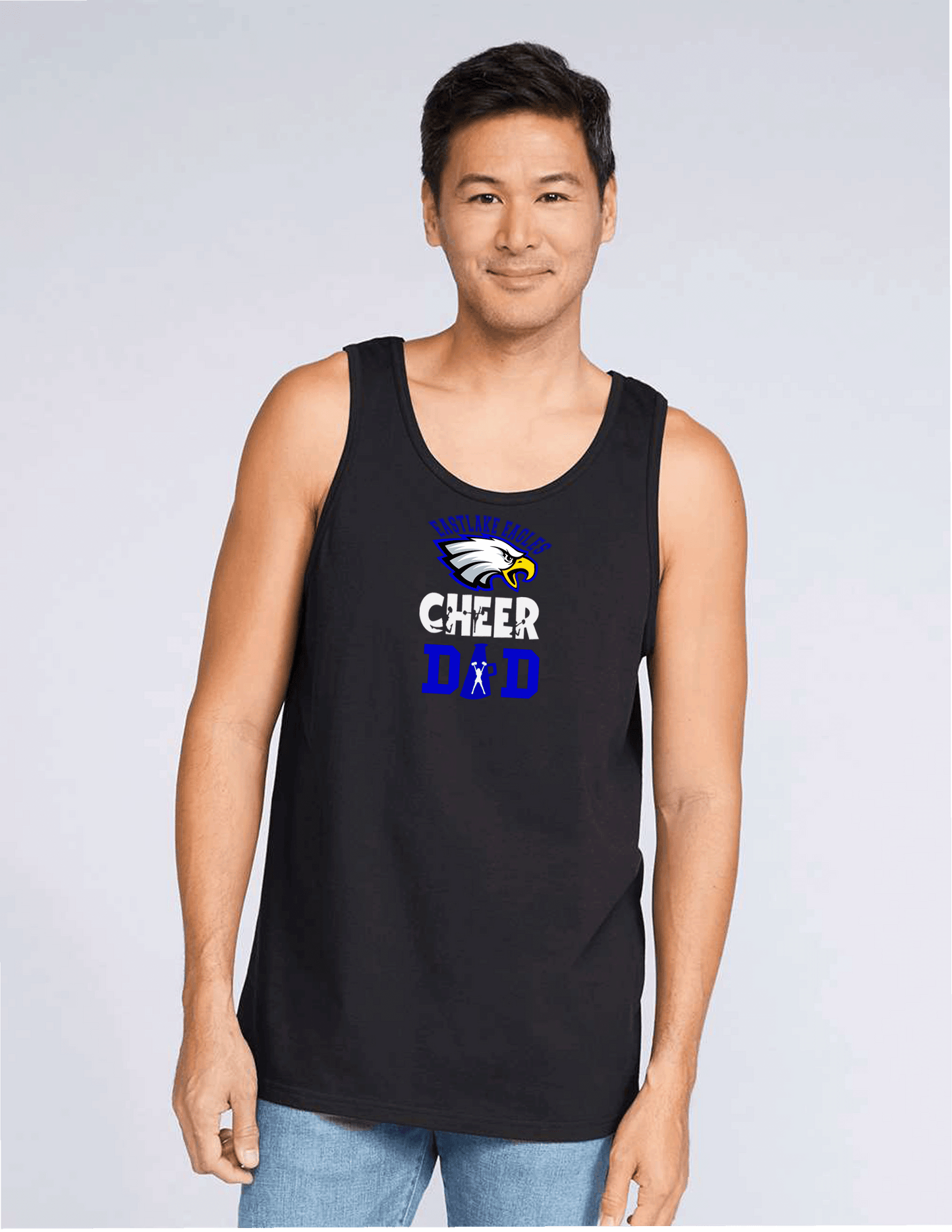 ELHS Tank Top Cheer Dad with Silhouette