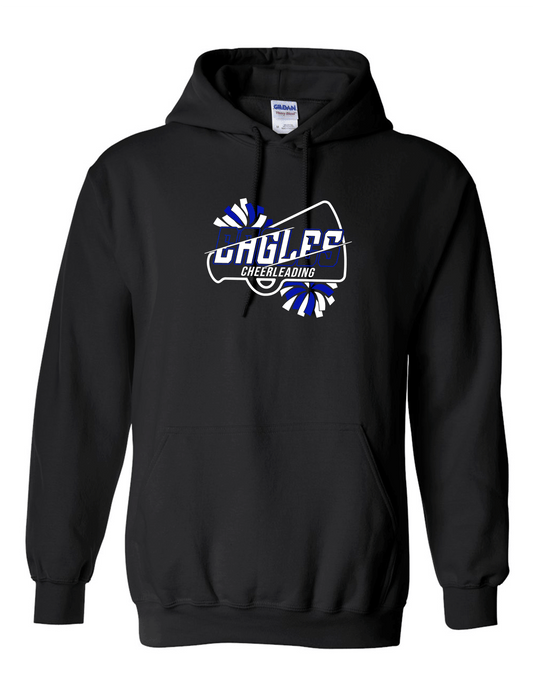 ELHS Heavy Weight Hoodie Cheer Eagle Cut Out
