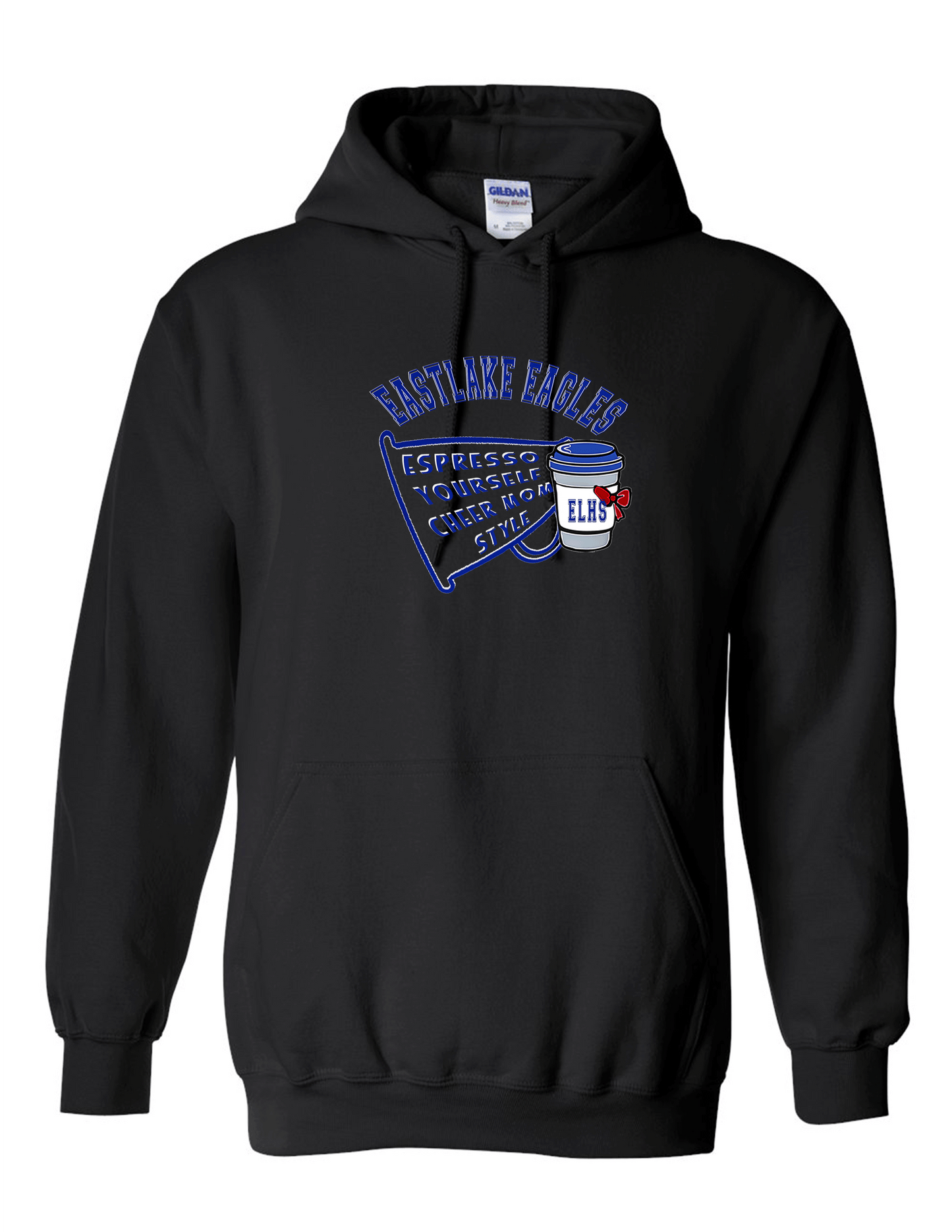 ELHS  Heavy Weight Hoodie Cheer MOM Espresso