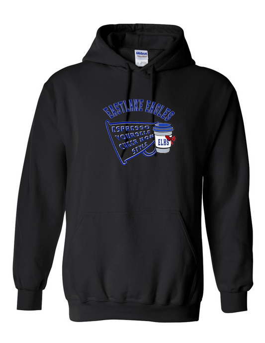 ELHS  Heavy Weight Hoodie Cheer MOM Espresso