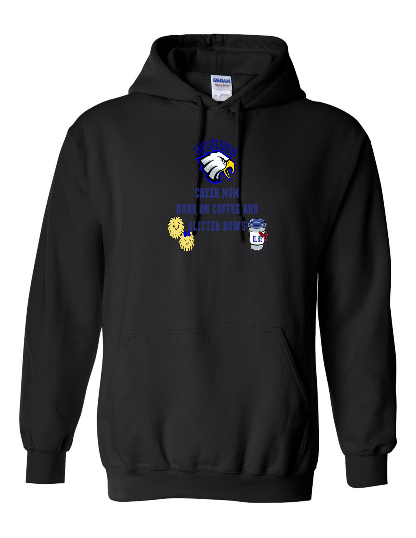 ELHS  Heavy Weight HoodieCheer MOM Coffee with Bows