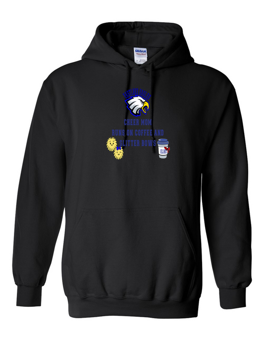 ELHS  Heavy Weight HoodieCheer MOM Coffee with Bows