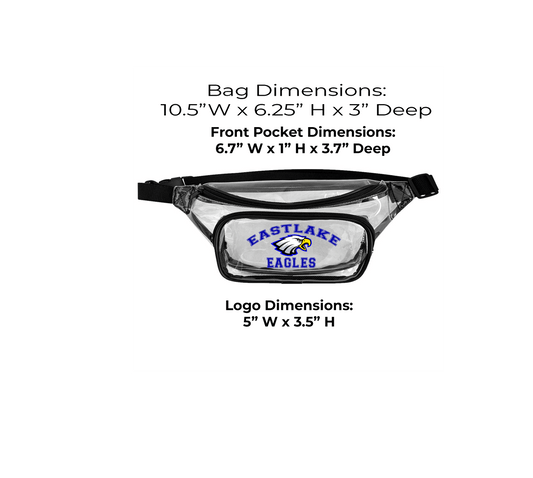 FUNDRAISER  ELHS Clear Stadium Fanny Pack FREE SHIPPING