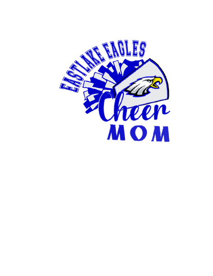 ELHS Ladies' TShirt Cheer Mom Cheerleader with Megaphone