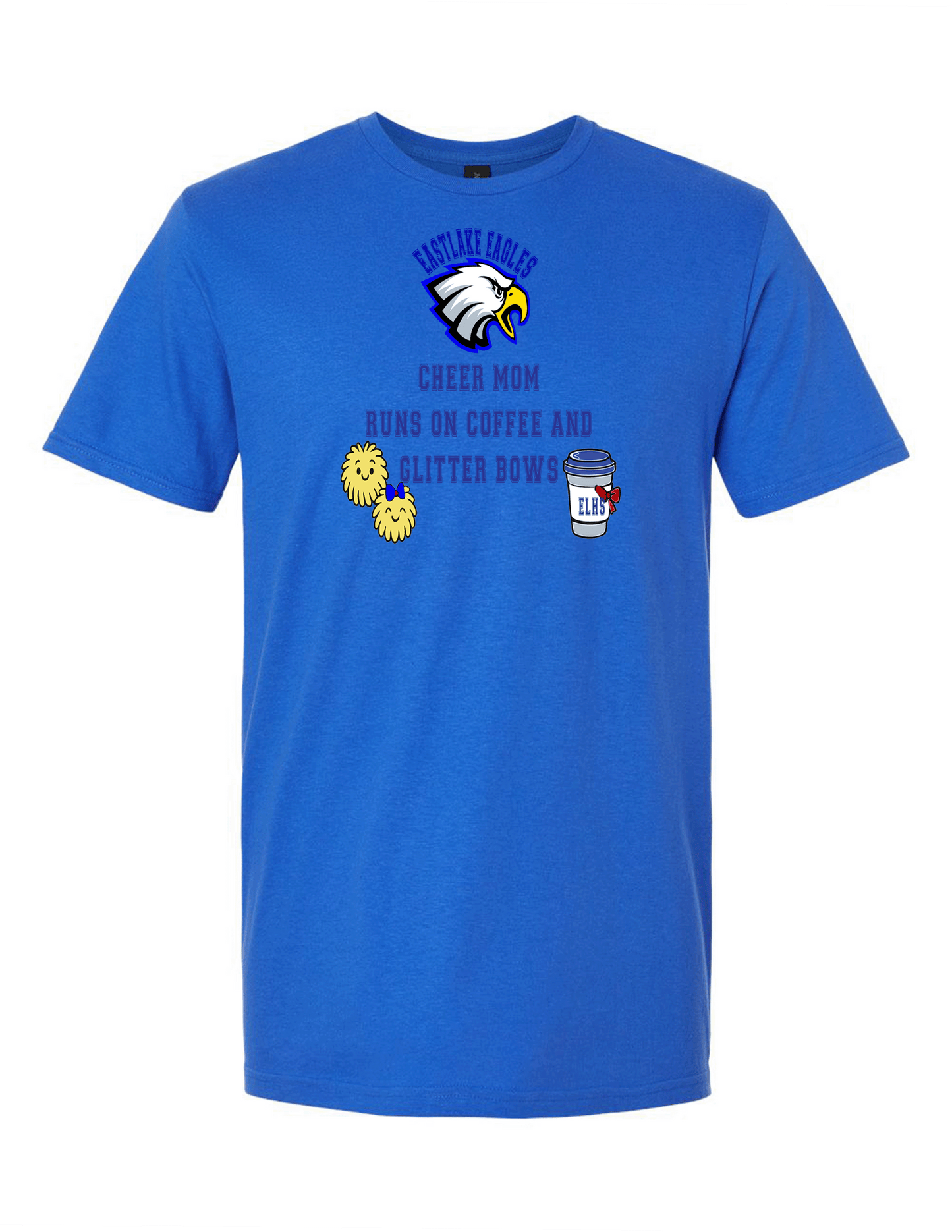 ELHS TShirt Cheer Mom Coffee Bows