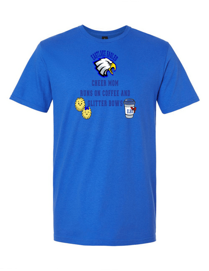 ELHS TShirt Cheer Mom Coffee Bows