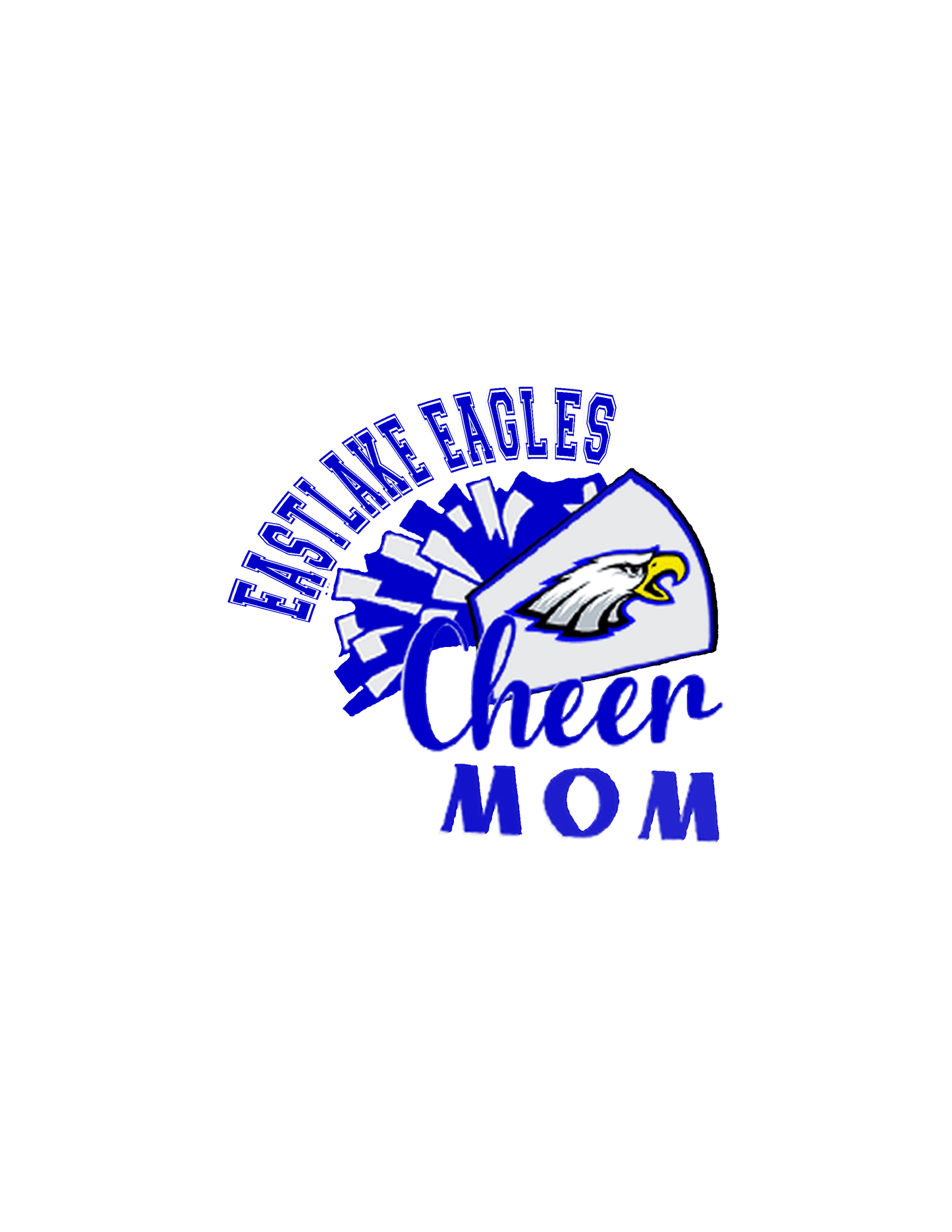 ELHS  Heavy Weight HoodieCheer MOM with Megaphone and Eagle