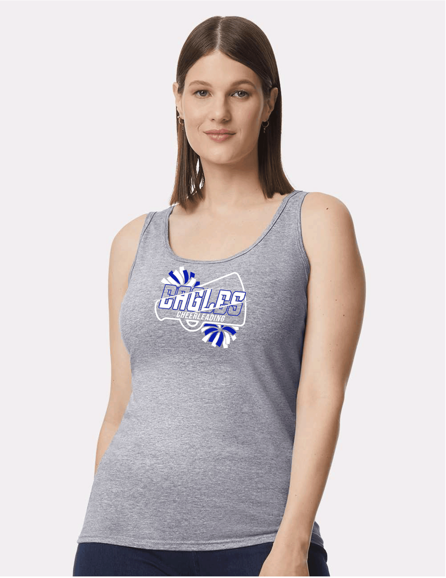 ELHS LADIES Tank Top Cheer Eagle Cut Out