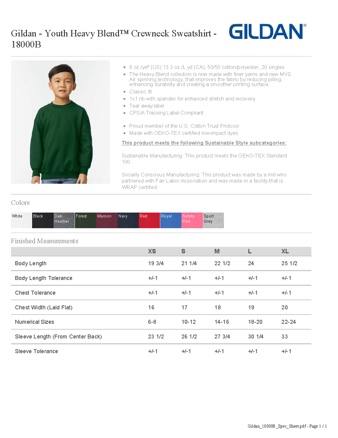 ELHS Heavy Blend Sweatshirt Cheer Youth New Logo