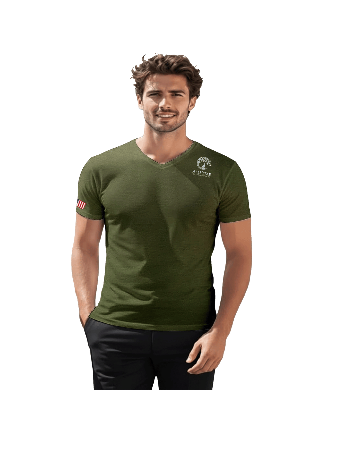 Allvitae H2H Men's Muscle Shirt V Neck Slim Fit Military Green, Black,  Charcoal & Sand Colors