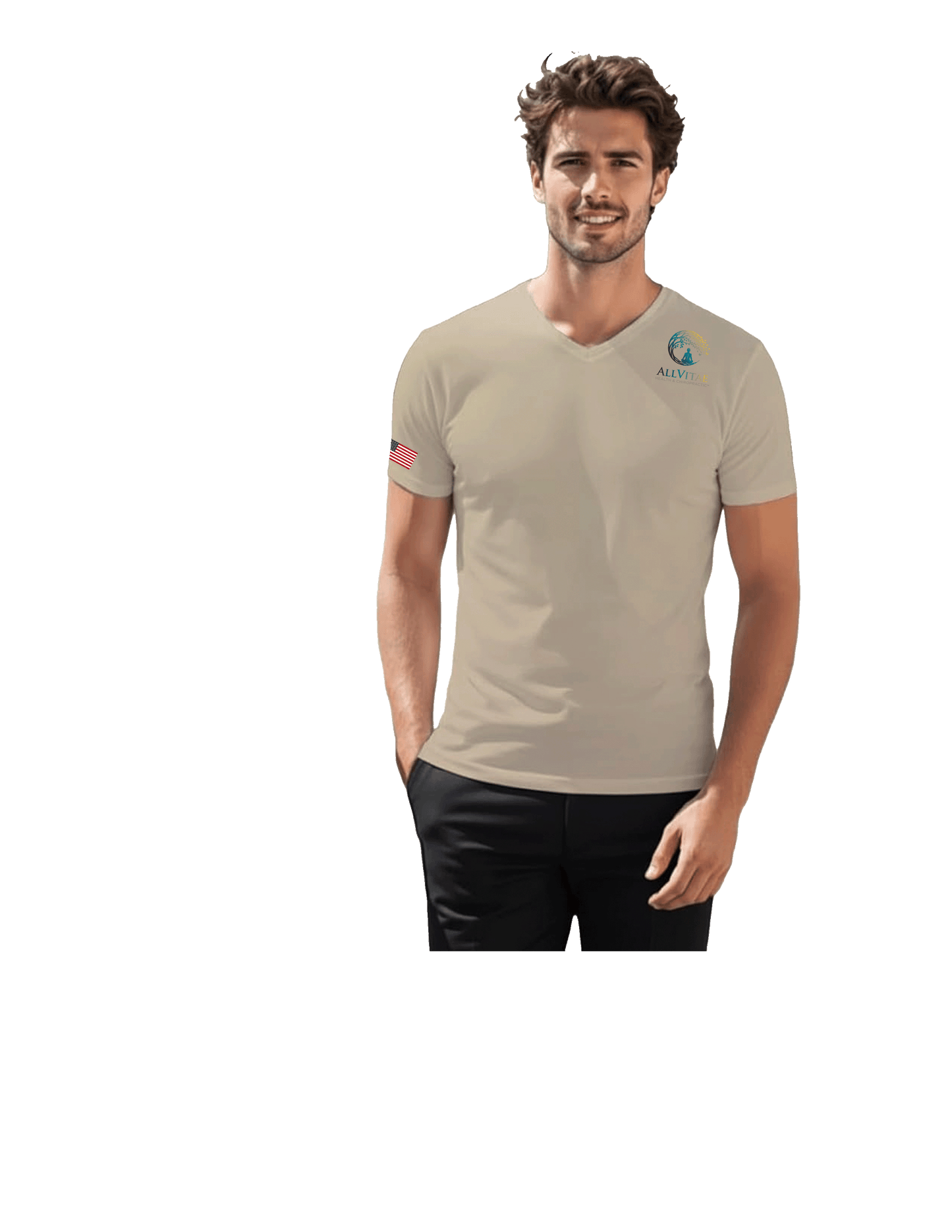 Allvitae H2H Men's Muscle Shirt V Neck Slim Fit Military Green, Black,  Charcoal & Sand Colors