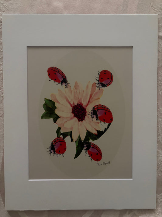 Ladybug Tea Garden Art Print