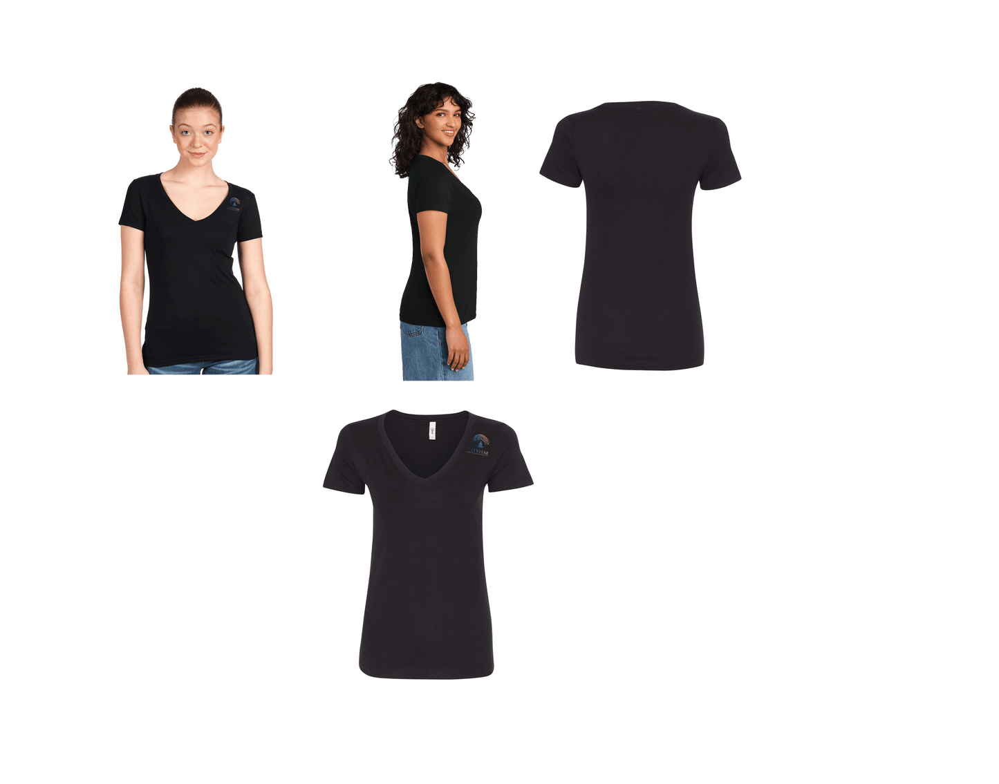 Allvitae Next Level V Neck 1540 Replaces 6640 American Flag added to Right Sleeve